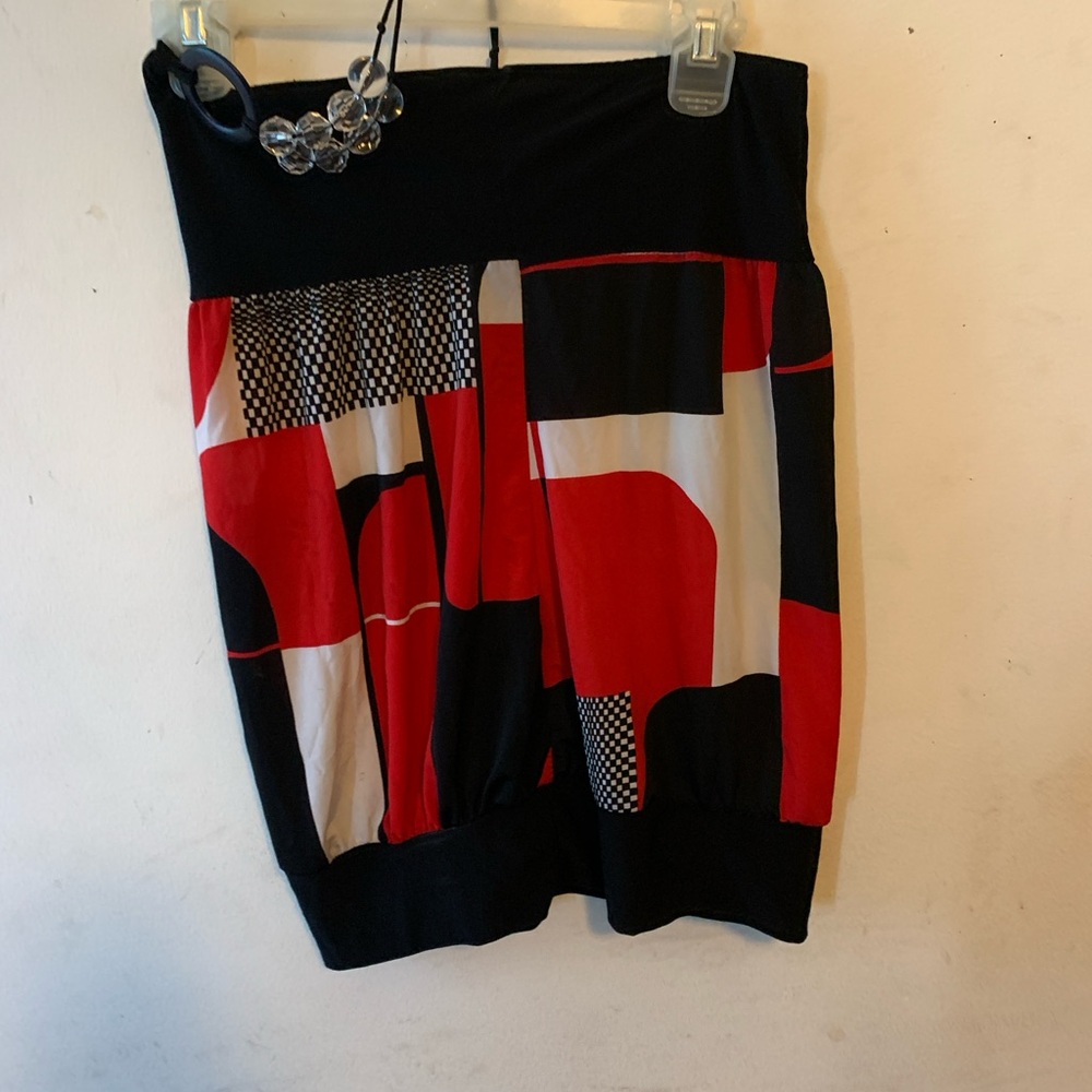 Stylish Red and Black Women's Blouse